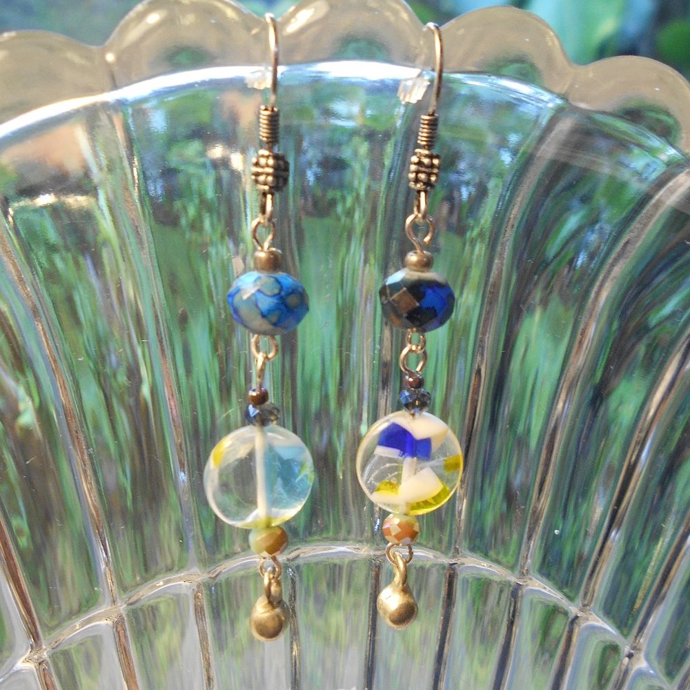 earrings glass beaded